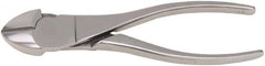 Aven - 7" OAL, 12 AWG Capacity, Diagonal Cutter - 3/4" Jaw Length x 5/8" Jaw Width, Oval Head, Stainless Steel Handle - Americas Tooling