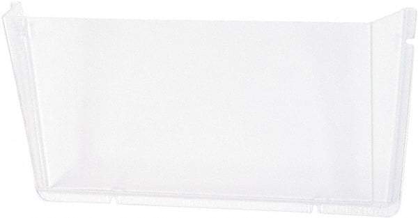 Deflect-o - 14-1/2" Wide x 6-1/2" High x 3" Deep Plastic Wall File - 1 Compartment, Clear - Americas Tooling