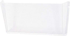 Deflect-o - 14-1/2" Wide x 6-1/2" High x 3" Deep Plastic Wall File - 1 Compartment, Clear - Americas Tooling