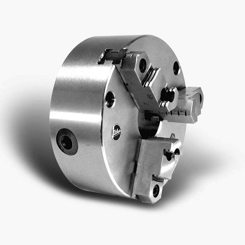 Atlas Workholding - Manual Lathe Chucks; Chuck Type: Self-Centering ; Nominal Chuck Size: 32 ; Number of Jaws: 3 ; Mount: A2-20 ; Through-Hole Diameter (Decimal Inch): 10.2300 ; Body Material: Forged Steel - Exact Industrial Supply