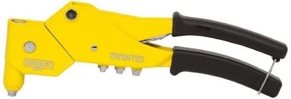 Stanley - Swivel Head Hand Riveter - 3/32 to 3/16" Rivet Capacity, 11-1/2" OAL - Americas Tooling