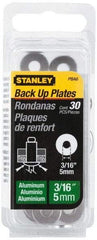 Stanley - Size 6, 1/2" Rivet Diam, Aluminum Round Blind Rivet Backup Washer - 1/16" Thick - Americas Tooling