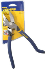 Irwin - 9" OAL, 1-1/2" Jaw Length x 1-1/4" Jaw Width, Side Cutting Ironworker's Pliers - Serrated Jaw, Standard Head, Textured Handles - Americas Tooling