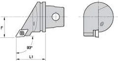 Kennametal - Right Hand Cut, Size KM32, DC.. Insert Compatiblity, External Modular Turning & Profiling Cutting Unit Head - 22mm Ctr to Cutting Edge, 35mm Head Length, Through Coolant, Series Screw-On - Americas Tooling