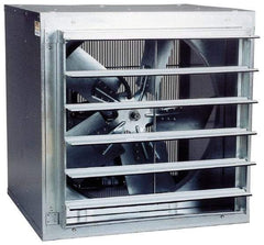 Fantech - 30" Blade, Belt Drive, 1 hp, 9,535 CFM, TEAO Exhaust Fan - 34-1/4" Opening Height x 34-1/4" Opening Width, 25-1/4" Deep, 208 to 220/440 Volt, 1 Speed, Three Phase - Americas Tooling