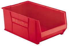 Akro-Mils - 300 Lb. Load Capacity, 29-1/4" Deep, Red Polymer Hopper Stacking Bin - 12" High x 18-3/8" Wide x 29-1/4" Long - Americas Tooling