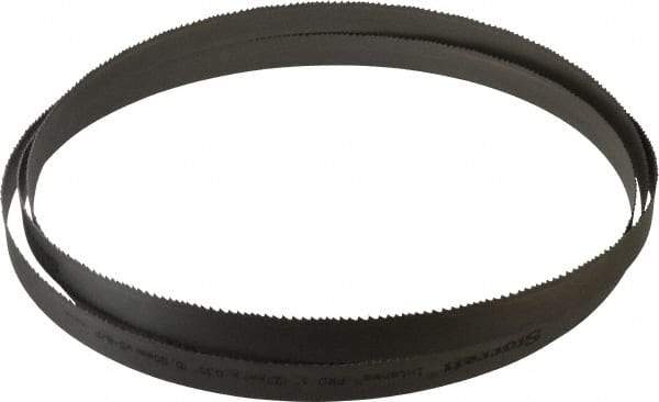 Starrett - 5 to 8 TPI, 12' Long x 1" Wide x 0.035" Thick, Welded Band Saw Blade - Bi-Metal, Toothed Edge, Modified Tooth Set, Contour Cutting - Americas Tooling