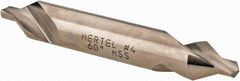 Hertel - #4 Plain Cut 60° Incl Angle High Speed Steel Combo Drill & Countersink - Americas Tooling