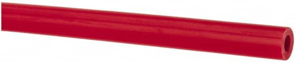 Made in USA - 1/8" ID x 1/4" OD, 1/16" Wall Thickness, Cut to Length (100' Standard Length) LLDPE Tube - Red, 358 Max psi, 44 Shore D Hardness - Americas Tooling