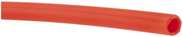 Made in USA - 11/64" ID x 1/4" OD, 0.04" Wall Thickness, Cut to Length (100' Standard Length) LLDPE Tube - Orange, 205 Max psi, 44 Shore D Hardness - Americas Tooling