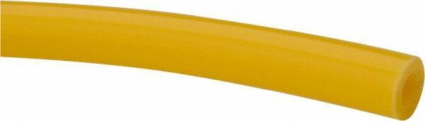 Made in USA - 1/8" ID x 1/4" OD, 1/16" Wall Thickness, Cut to Length (100' Standard Length) LLDPE Tube - Yellow, 358 Max psi, 44 Shore D Hardness - Americas Tooling