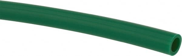 Made in USA - 11/64" ID x 1/4" OD, 0.04" Wall Thickness, Cut to Length (100' Standard Length) LLDPE Tube - Green, 205 Max psi, 44 Shore D Hardness - Americas Tooling