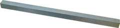 Made in USA - 12" Long x 5/8" High x 5/8" Wide, Zinc-Plated Undersized Key Stock - C1018 Steel - Americas Tooling