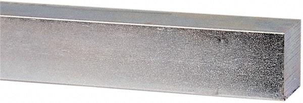 Made in USA - 12" Long x 1" High x 1" Wide, Zinc-Plated Undersized Key Stock - C1018 Steel - Americas Tooling