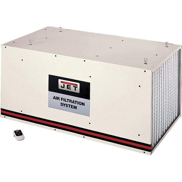 Jet - 1µm, 115 Volt Ceiling Mount Air Filtration Machine - 44" Long x 20" Deep x 24" High, 1,700 CFM Air Flow - Americas Tooling