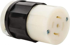 Leviton - 277/480 VAC, 20 Amp, L22-20R Configuration, Industrial Grade, Self Grounding Connector - 3 Phase, 4 Poles, 0.595 to 0.895 Inch Cord Diameter - Americas Tooling