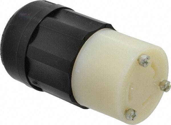 Leviton - 125 VAC, 30 Amp, L5-30R Configuration, Industrial Grade, Self Grounding Connector - 1 Phase, 2 Poles, 0.385 to 0.86 Inch Cord Diameter - Americas Tooling