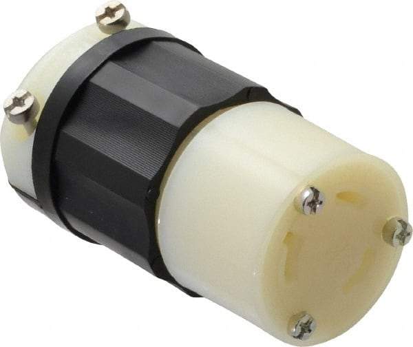 Leviton - 480 VAC, 30 Amp, L8-30R Configuration, Industrial Grade, Self Grounding Connector - 1 Phase, 2 Poles, 0.385 to 0.86 Inch Cord Diameter - Americas Tooling