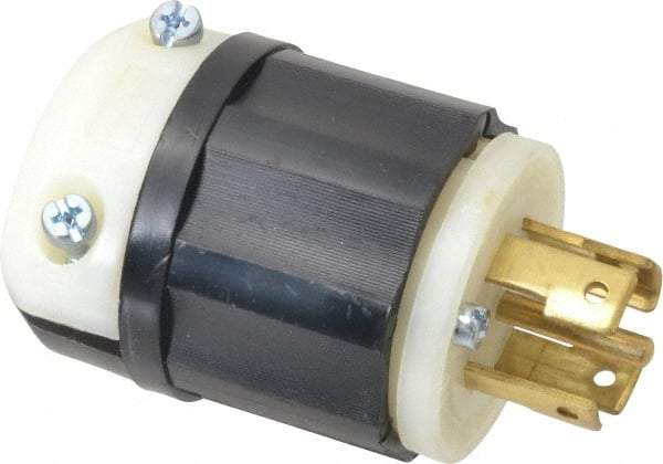 Leviton - 120/208 VAC, 30 Amp, L21-30P Configuration, Industrial Grade, Self Grounding Plug - 3 Phase, 4 Poles, 0.595 to 1.15 Inch Cord Diameter - Americas Tooling