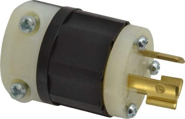 Leviton - 250 VAC, 15 Amp, L6-15P Configuration, Industrial Grade, Self Grounding Plug - 1 Phase, 2 Poles, 0.245 to 0.7 Inch Cord Diameter - Americas Tooling