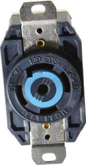 Leviton - 120/208 VAC, 30 Amp, L21-30R NEMA, Self Grounding Receptacle - 4 Poles, 5 Wire, Female End, Black - Americas Tooling