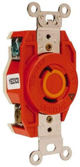 Leviton - 125 VAC, 20 Amp, L5-20R NEMA Configuration, Orange, Industrial Grade, Isolated Ground Single Receptacle - 1 Phase, 2 Poles, 3 Wire, Flush Mount - Americas Tooling