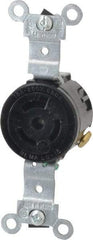 Leviton - 250 VAC, 15 Amp, L6-15R NEMA, Self Grounding Receptacle - 2 Poles, 3 Wire, Female End, Black - Americas Tooling