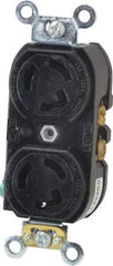 Leviton - 125 VAC, 15 Amp, L5-15R NEMA, Self Grounding Receptacle - 2 Poles, 3 Wire, Female End, Black - Americas Tooling