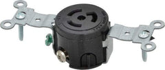 Leviton - 125 VAC, 15 Amp, L5-15R NEMA, Self Grounding Receptacle - 2 Poles, 3 Wire, Female End, Black - Americas Tooling