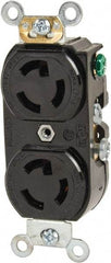 Leviton - 277 VAC, 15 Amp, L7-15R NEMA, Self Grounding Receptacle - 2 Poles, 3 Wire, Female End, Black - Americas Tooling