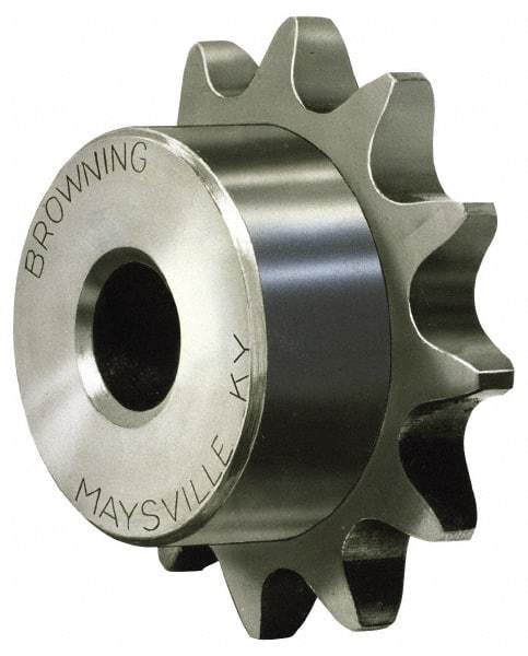 Browning - 19 Teeth, 3/4" Chain Pitch, Chain Size 60, Finished Bore Sprocket - 1-1/2" Bore Diam, 4.557" Pitch Diam, 4.95" Outside Diam - Americas Tooling