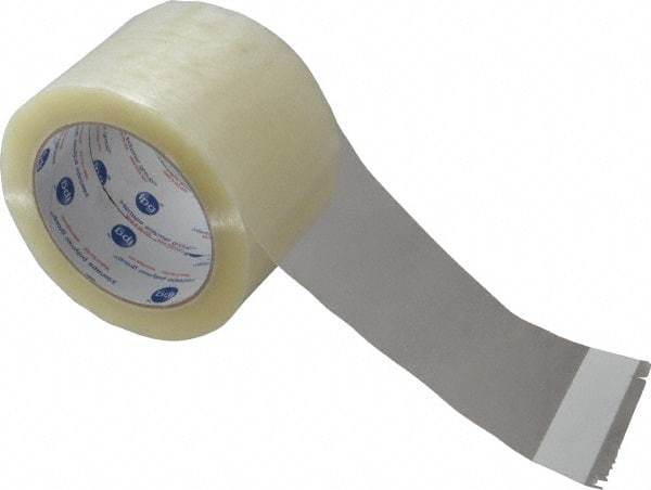 Intertape - 3" x 60 Yd Clear Rubber Adhesive Sealing Tape - Polypropylene Film Backing, 3 mil Thick, 32 Lb Tensile Strength, Series 1100 - Americas Tooling