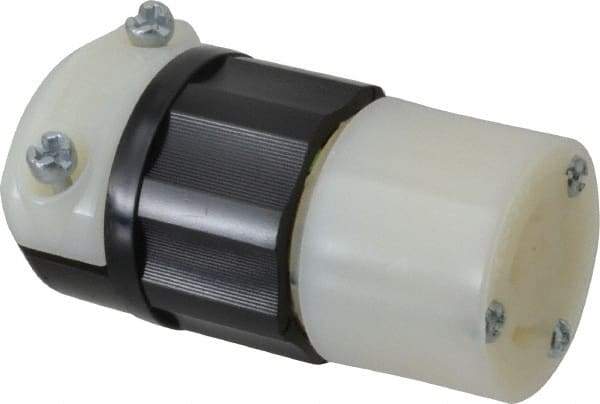 Leviton - 125 VAC, 15 Amp, L5-15R Configuration, Industrial Grade, Self Grounding Connector - 1 Phase, 2 Poles, 0.245 to 0.7 Inch Cord Diameter - Americas Tooling