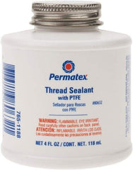 Permatex - 4 oz Brush Top Can White Thread Sealant - PTFE Based, 300°F Max Working Temp, For Use with Fittings - Americas Tooling