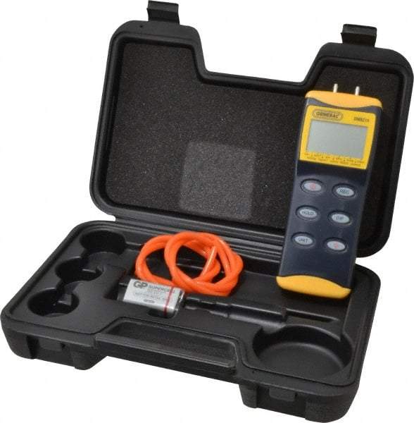 General - 15 Max psi, 0.3% Accuracy, Handheld Digital Manometer - 30 Maximum PSI, 415 Inch Water Column - Americas Tooling