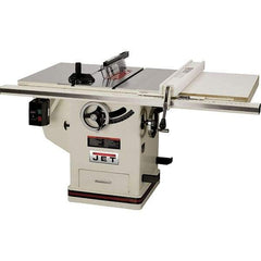 Jet - 10" Blade Diam, Table Saw - 4,300 RPM, 29" Table Depth x 42" Table Width, 230 Volts, 14.5 Amps, 5/8" Arbor - Americas Tooling