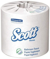 Scott - 2 Ply, 4 Inch Long x 4.1 Inch Wide, Standard Toilet Tissue Roll - 605 Sheets per Roll, 80 Rolls per Case, Recycled Fiber - Americas Tooling