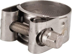 Mikalor - 1-1/8" Hose, 0.71" Wide x 0.04" Thick, T-Bolt Hose Clamp - 1.06 to 1.14" Diam, Stainless Steel - Americas Tooling