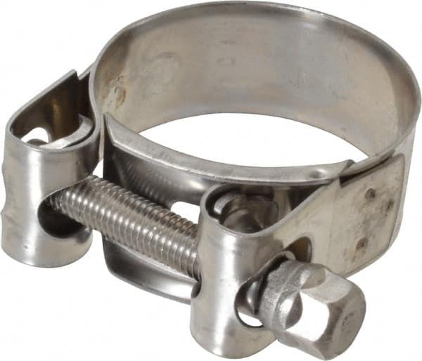 Mikalor - 1-5/8" Hose, 0.78" Wide x 0.04" Thick, T-Bolt Hose Clamp - 1.58 to 1.69" Diam, Stainless Steel - Americas Tooling