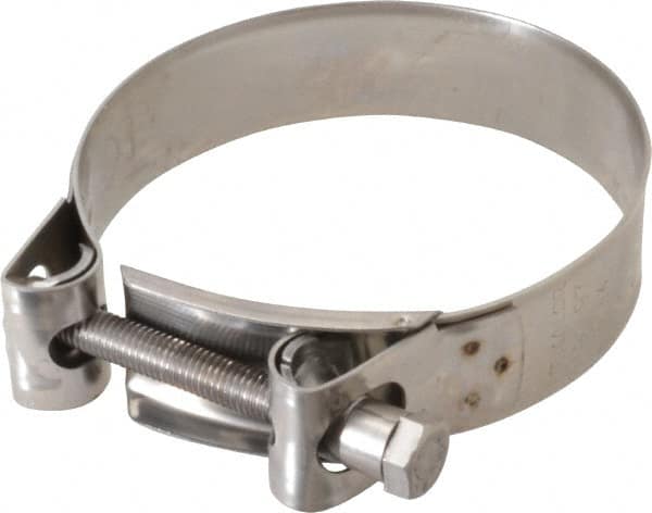 Mikalor - 3-3/4" Hose, 0.98" Wide x 0.04" Thick, T-Bolt Hose Clamp - 3.58 to 3.82" Diam, Stainless Steel - Americas Tooling