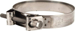 Mikalor - 4-1/2" Hose, 0.98" Wide x 0.04" Thick, T-Bolt Hose Clamp - 4.41 to 4.76" Diam, Stainless Steel - Americas Tooling