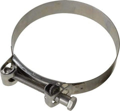 Mikalor - 5-1/4" Hose, 1.1" Wide x 0.051" Thick, T-Bolt Hose Clamp - 5.11 to 5.51" Diam, Stainless Steel - Americas Tooling