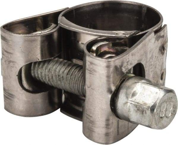 Mikalor - 3/4" Hose, 0.71" Wide x 0.04" Thick, T-Bolt Hose Clamp - 0.67 to 3/4" Diam, Stainless Steel Band, Housing & Zinc Plated Screw - Americas Tooling