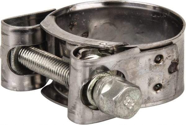 Mikalor - 1-1/2" Hose, 0.78" Wide x 0.04" Thick, T-Bolt Hose Clamp - 1.46 to 1.57" Diam, Stainless Steel Band, Housing & Zinc Plated Screw - Americas Tooling