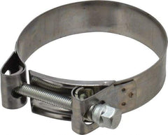 Mikalor - 3-3/4" Hose, 0.98" Wide x 0.04" Thick, T-Bolt Hose Clamp - 3.58 to 3.82" Diam, Stainless Steel Band, Housing & Zinc Plated Screw - Americas Tooling