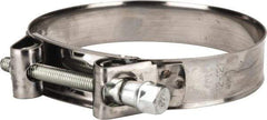 Mikalor - 4-1/2" Hose, 0.98" Wide x 0.04" Thick, T-Bolt Hose Clamp - 4.41 to 4.76" Diam, Stainless Steel Band, Housing & Zinc Plated Screw - Americas Tooling