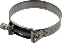 Mikalor - 5" Hose, 0.98" Wide x 0.04" Thick, T-Bolt Hose Clamp - 4.76 to 5.11" Diam, Stainless Steel Band, Housing & Zinc Plated Screw - Americas Tooling