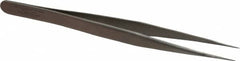 Aven - 4-3/4" OAL 1-SA Precision Tweezers - Stainless Steel, 1-SA Pattern - Americas Tooling