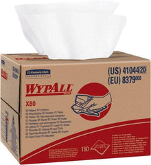 WypAll - X80 Dry Shop Towel/Industrial Wipes - Brag Box/Double Top Box, 16-3/4" x 12-1/2" Sheet Size, White - Americas Tooling