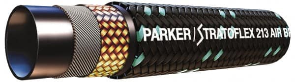 Parker - -32 Hose Size, 1-13/16" ID x 2.14" OD, 200 psi Work Pressure Hydraulic Hose - 55" Long Coil, 14" Radius, Synthetic Rubber, -50°F to 302°F - Americas Tooling